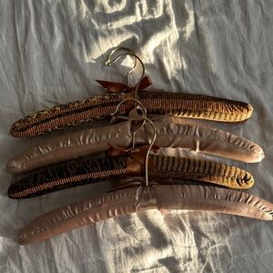 Vintage Padded Hangers In Brown And Animal Prints